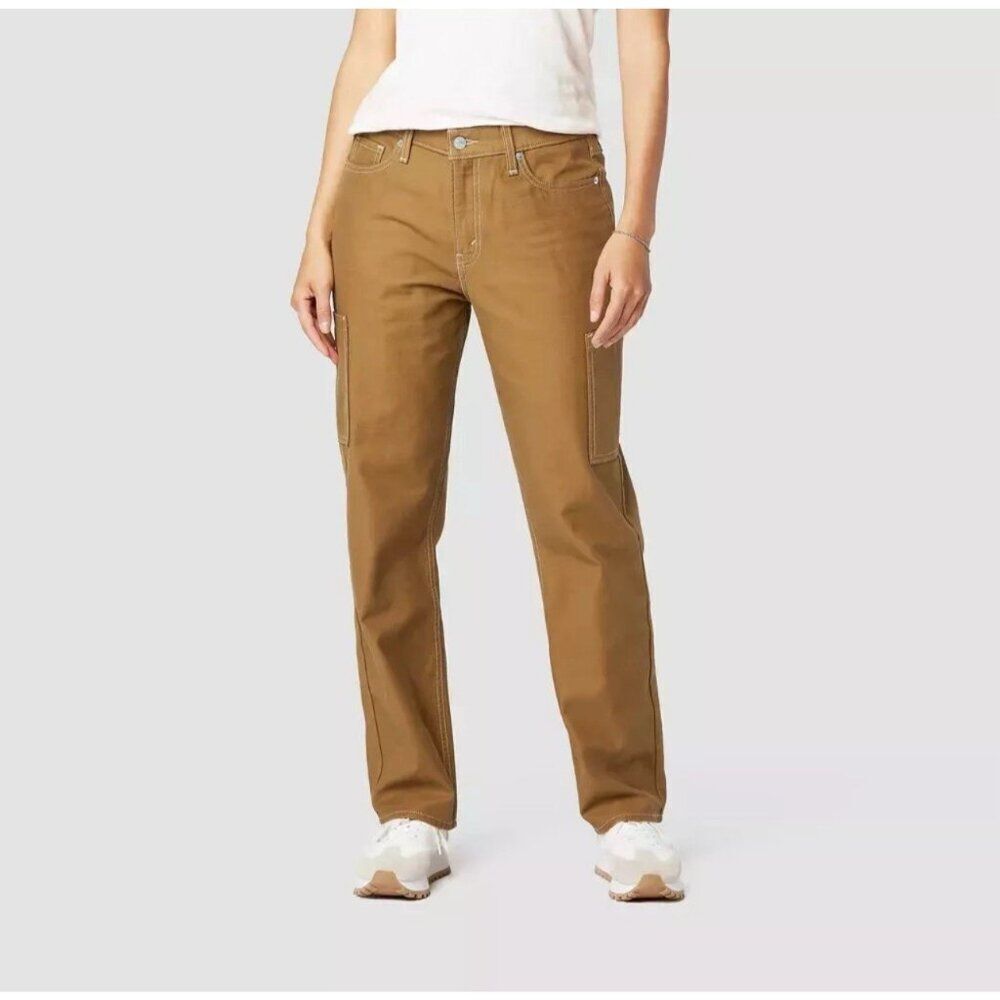NWT Denizen Levi's Brown Vintage Utility 90's Loose Straight Jeans Women Size 8